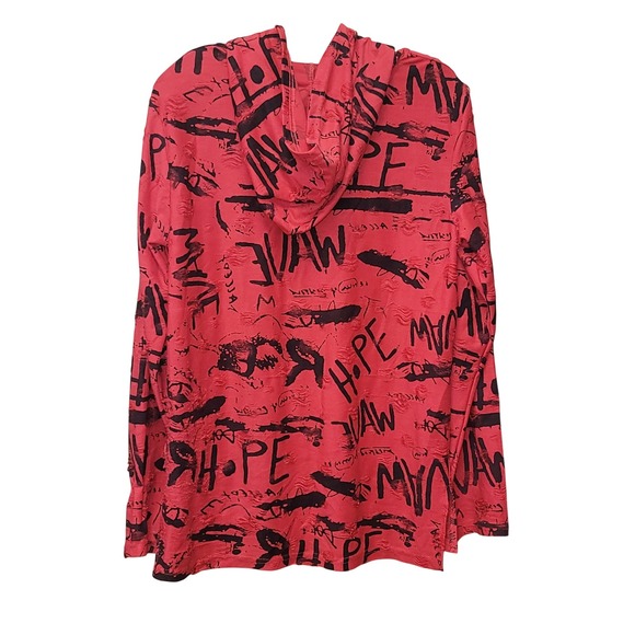 Black Keys Men's Distress Graffiti Hoodie Shirt S Streetwear Skater Y2K Sporty - Picture 2 of 9